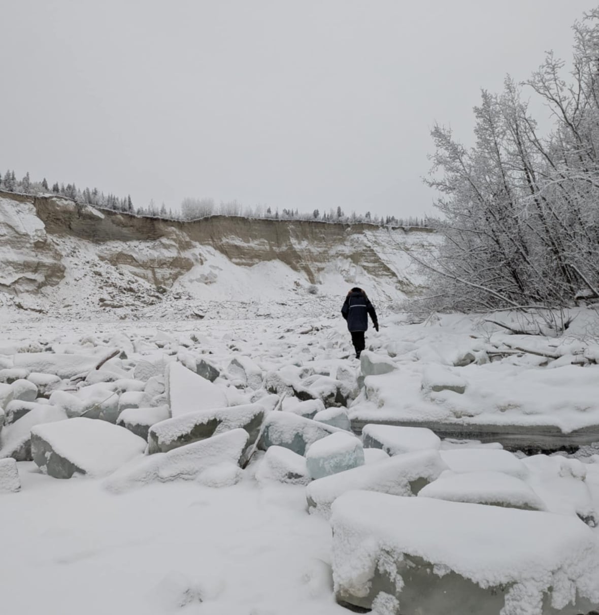 Landslide north of Whitehorse caused 'tsunami' on ice-covered Takhini River, geologist says