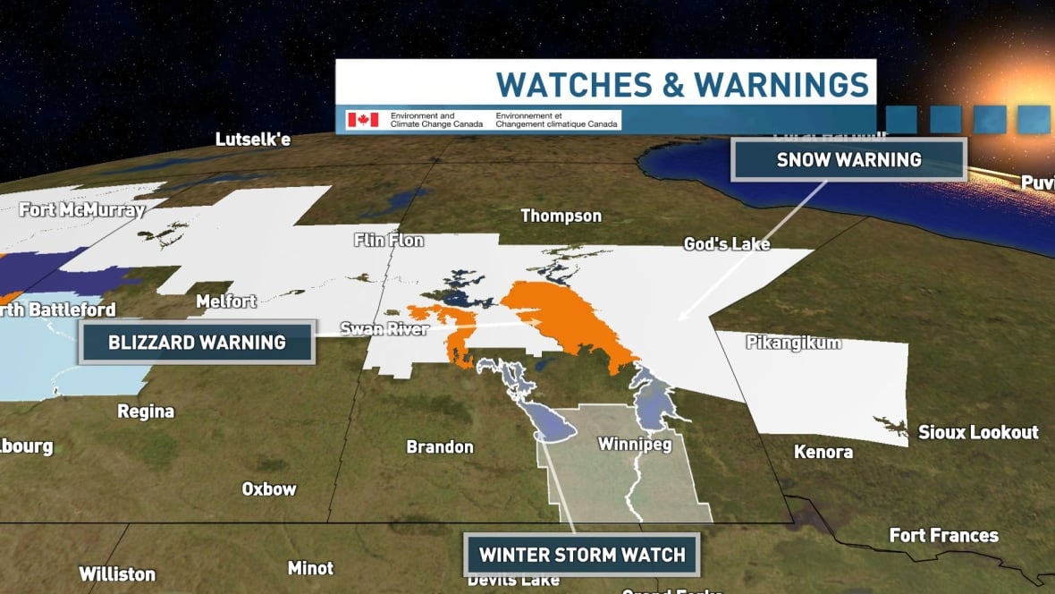 Alberta clipper will end southern Manitoba's brief warm spell, bring heavy snow to other areas