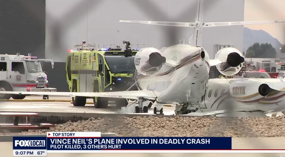 Motley Crue Singer Vince Neil’s Jet Crash Cause Revealed After Pilot Dies, Rocker’s GF Is Injured