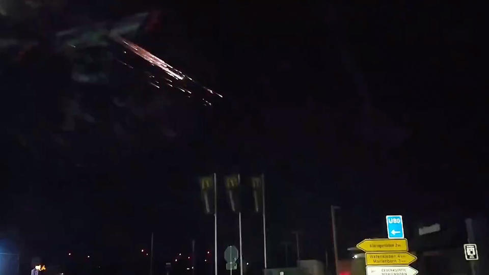 SpaceX Falcon 9 rocket debris creates dramatic fireball over Europe, crashes in Poland (video)