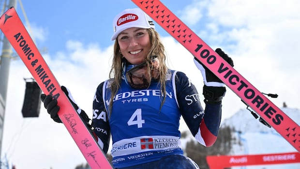 Shiffrin wins slalom for historic 100th World Cup victory, ties Stenmark's record for most podiums