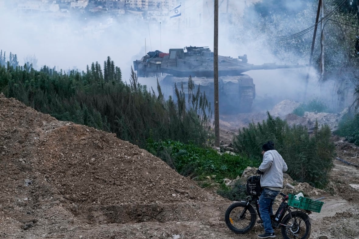 Israeli tanks move into occupied West Bank for the 1st time since 2002