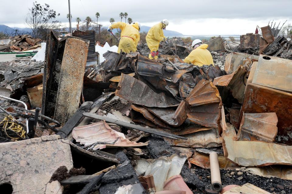 Crews remove tons of debris from homes destroyed in the Mountain Fire. Here's what to know