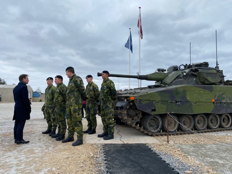 Swedish prime minister visits Latvia to mark historic NATO deployment