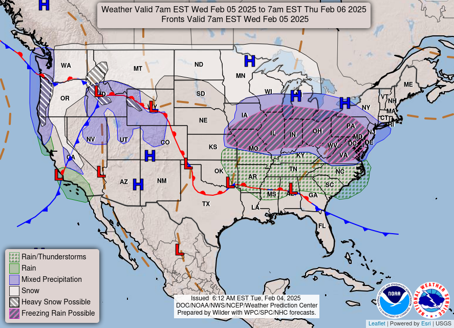 Ice storm to arrive in the Midwest, but Kentucky will mainly see rainfall and thunderstorms