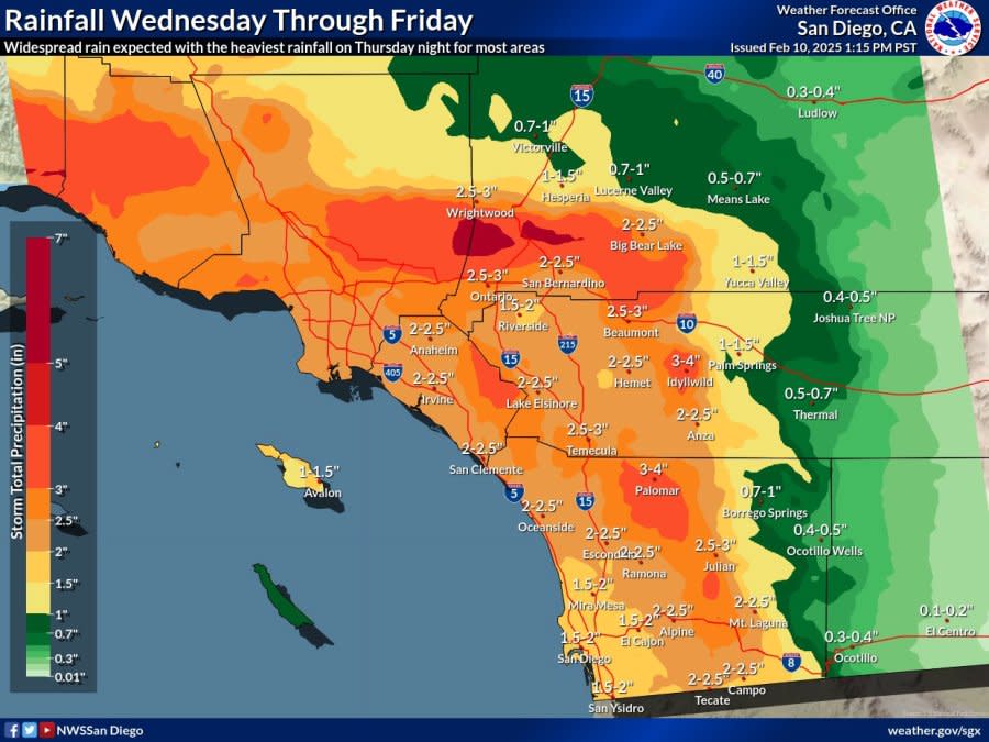 Flood watch issued for these San Diego areas as atmospheric river approaches