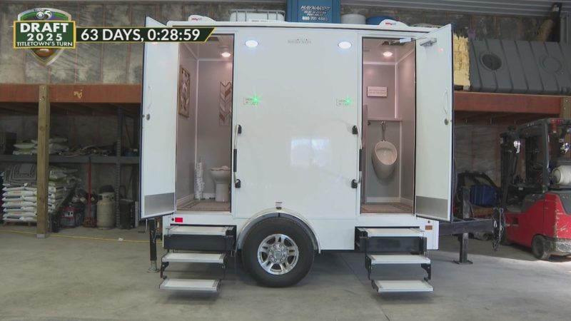 Luxury portable toilets sought after ahead of NFL Draft