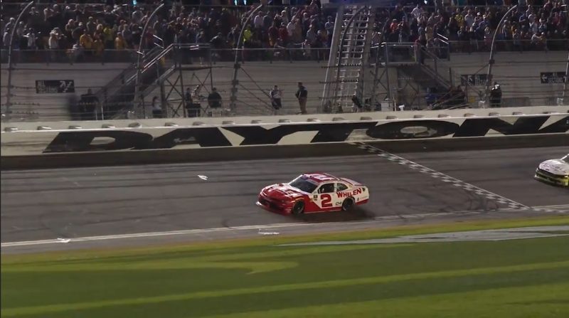 Jesse Love wins NASCAR Xfinity Series opener in Daytona following frontrunner Hill's engine failure