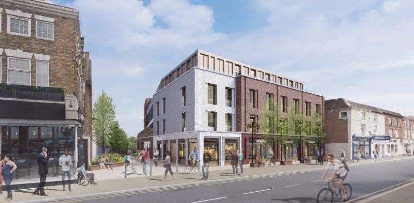 Plans for library, homes, market and pedestrian areas near Sevenoaks High Street altered as county council pulls out