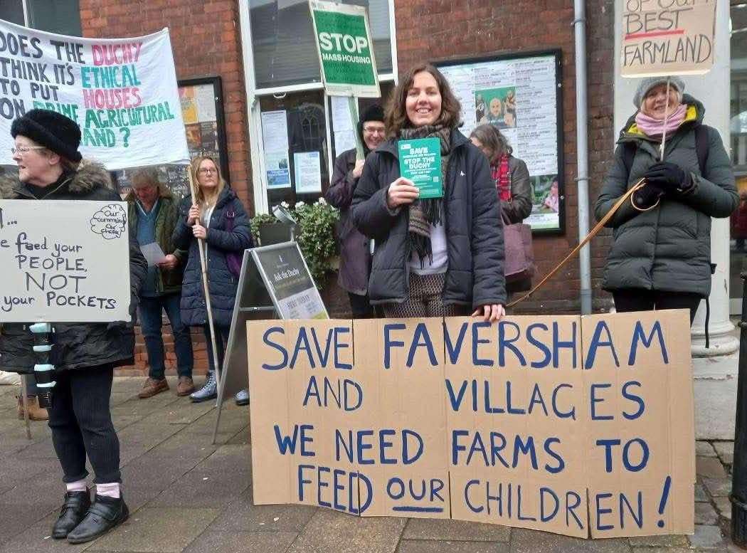 Protestor hit Faversham streets over royal’s plans for 2,500 homes: ‘Feed your people, not your pockets!’