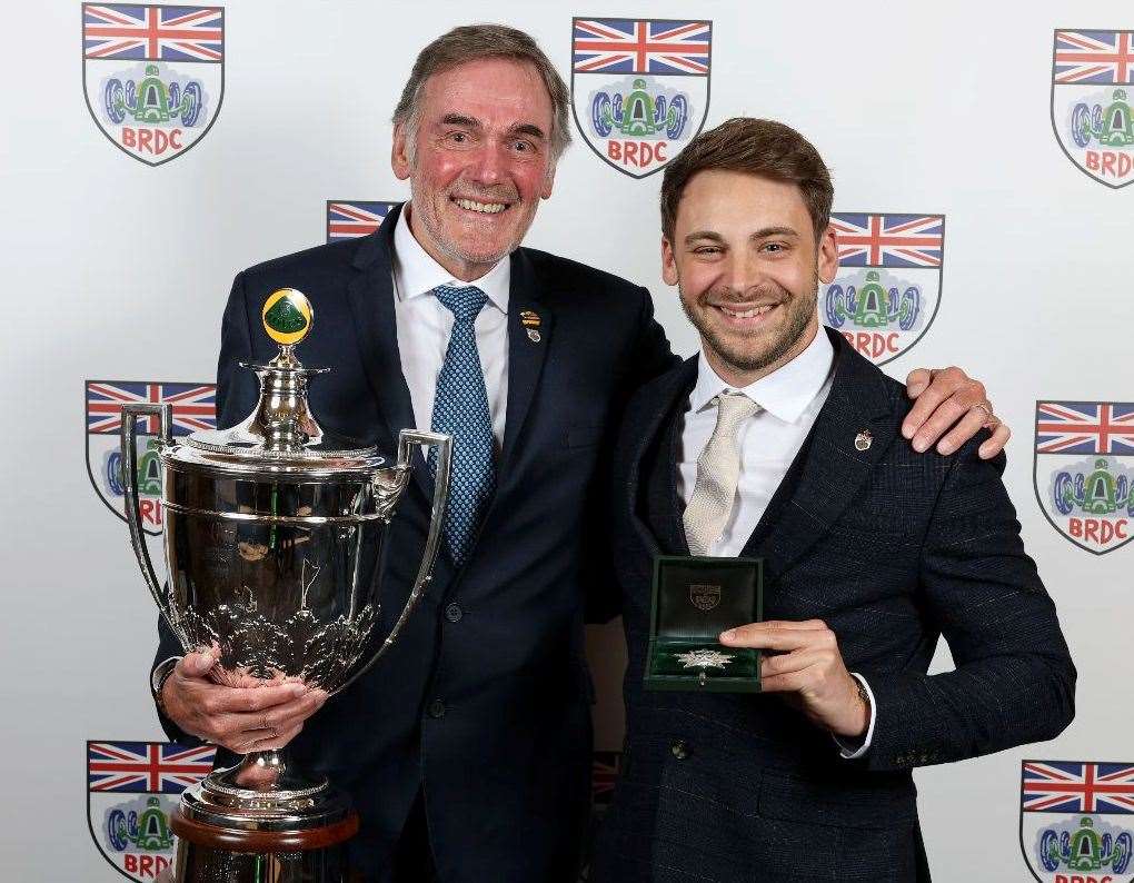 Platts Heath’s British Touring Car champion Jake Hill receives prestigious Silver Star at British Racing Drivers’ Club Awards while West Surrey Racing team principal Dick Bennetts collects Colin Chapman Trophy