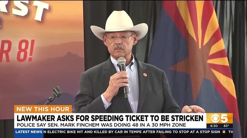 Arizona Lawmaker Insists He's Immune From Receiving Speeding Tickets Because He's A State Senator