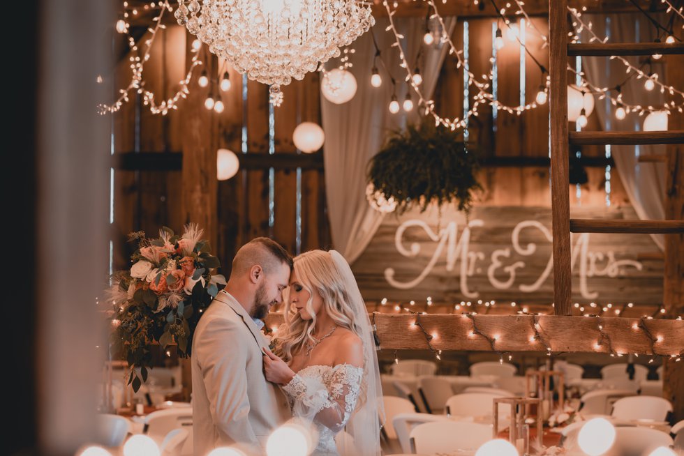 Dylan Savage and Taylor Falat's Fall-Inspired Rustic Wedding at Gish Barn