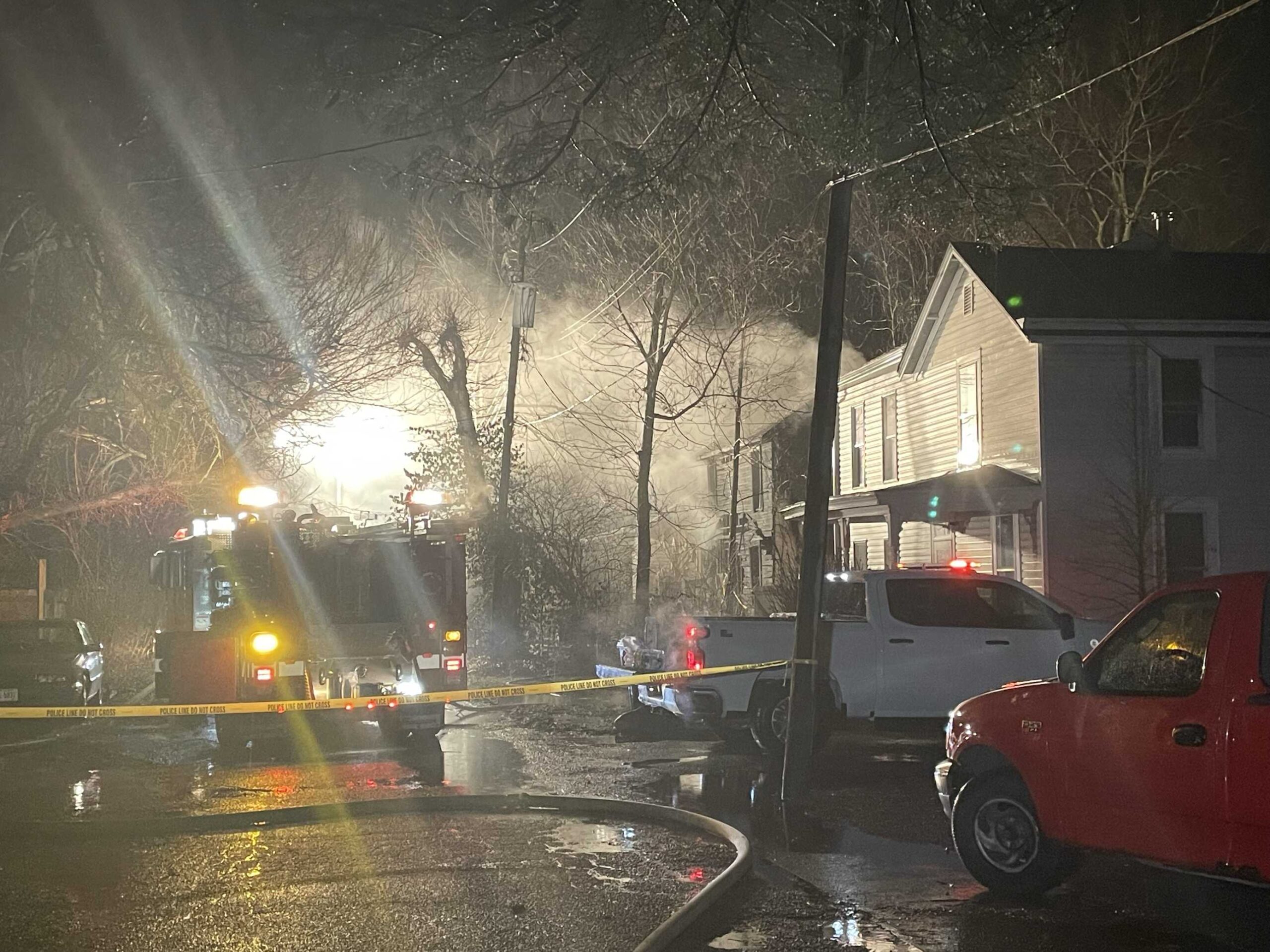 Two hurt, one unaccounted for after overnight fire breaks out