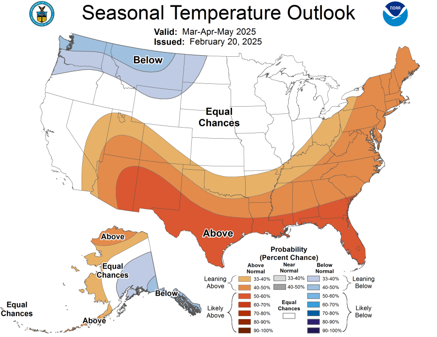 Ready for warmer weather? NOAA releases Spring 2025 outlook