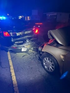 Two arrests after drunk driver hits patrol car during traffic stop