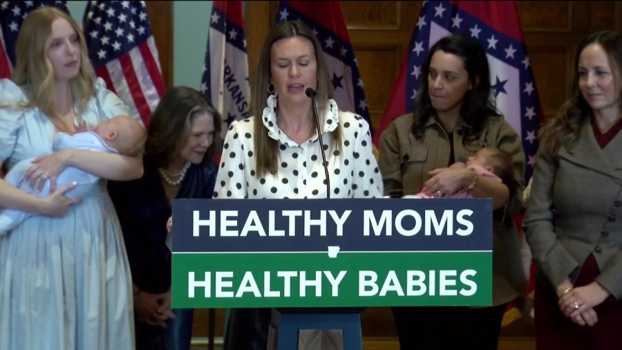 Arkansas Gov. Sarah Huckabee Sanders announces ‘Healthy Moms, Healthy Babies Act’ for maternal health