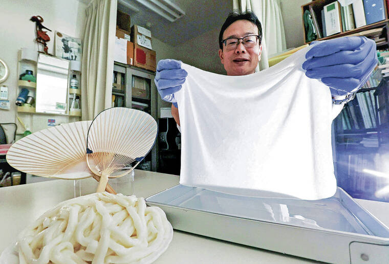 Professor develops technology that can turn udon into paper