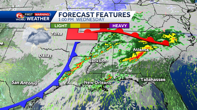 New Orleans weather forecast when will it rain chance of tornado